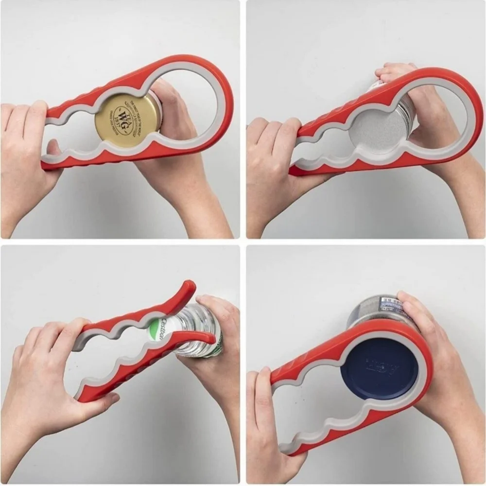 New Red 4 in 1 Jar Opener